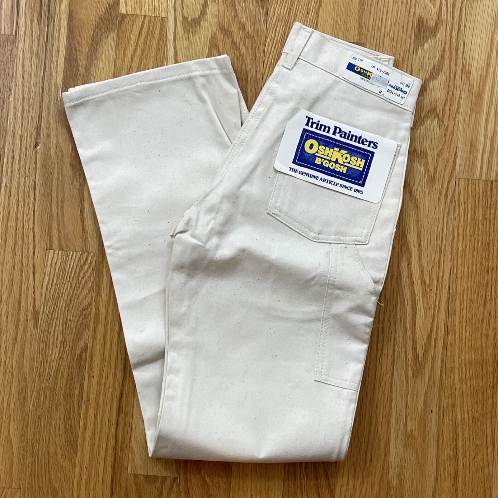 VINTAGE OSHKOSH BGOSH TRIM PAINTERS DENIM JEANS Size Boys 11 R 24 X 27 Rare