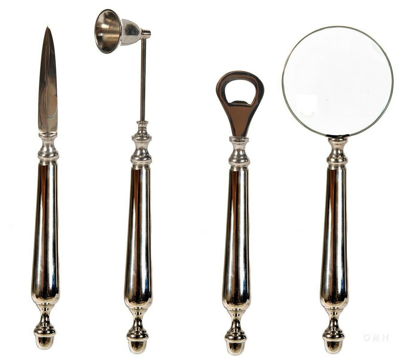 Set of 4 w/ Desk Stand Magnifying Glass, Letter & Bottle Opener, Candle Snuffer 2