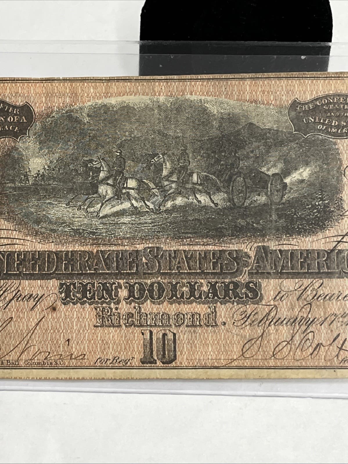 1864 Confederate States of America $10 Dollars - Civil War Note 3