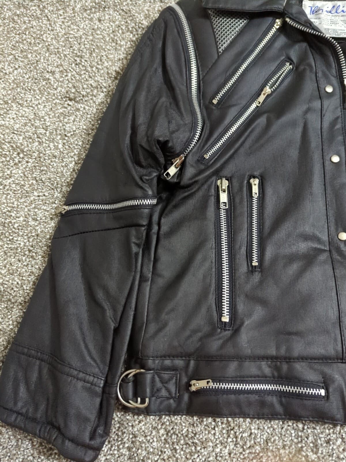 VINTAGE Michael Jackson Thriller Jacket Black Thrilling Size 10 Youth Mid 1980s! 2