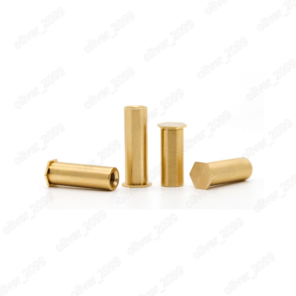 Brass Blind Hole Rivets Hex Head Column Nuts M3 M4