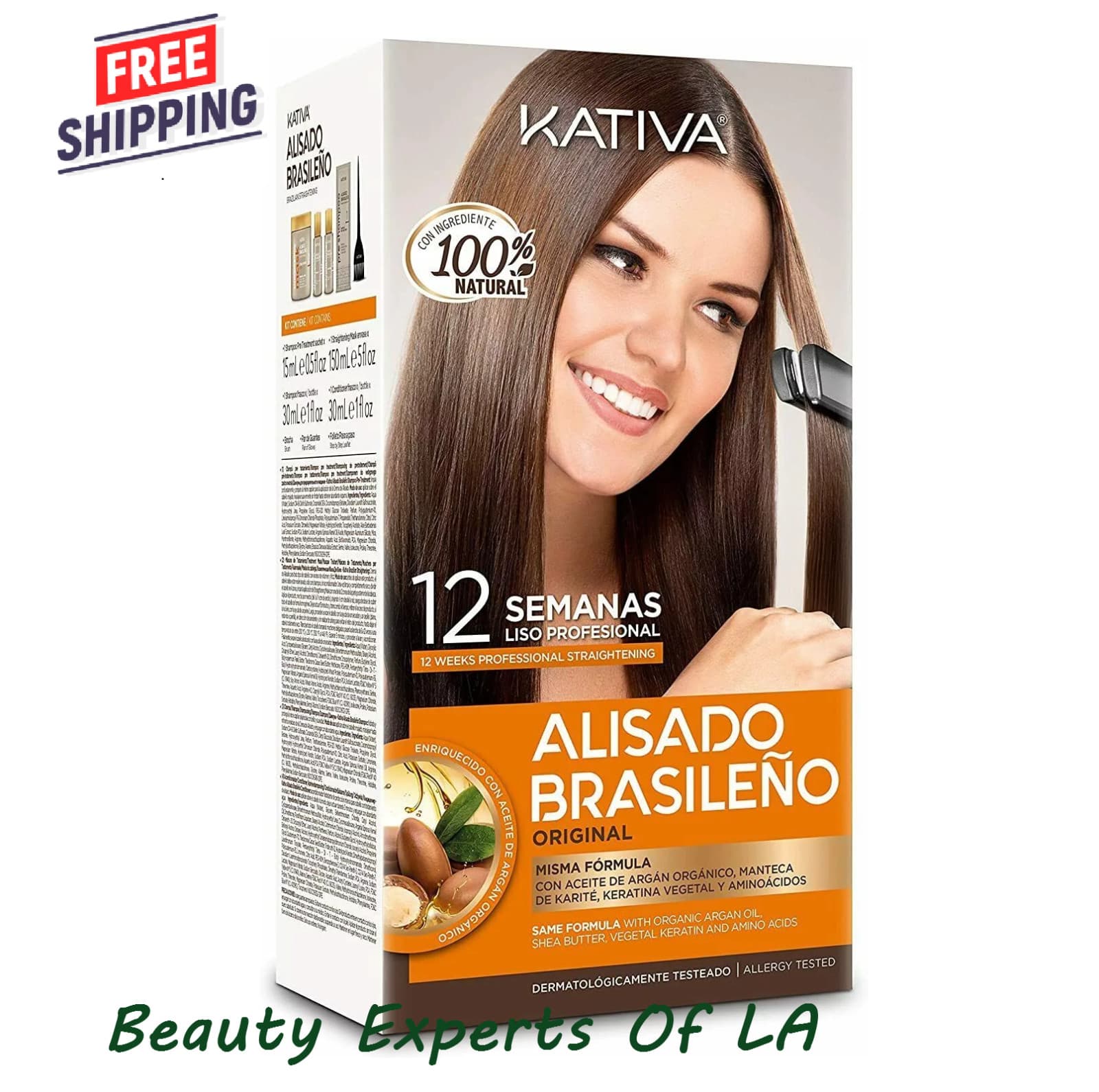 12 WEEKS Kativa Brazilian Straightening Alisado Brasileño Kit, US SELLER