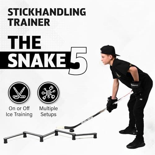 The Snake Trainer - Lightweight Stickhandling Training Tool - Hockey 1 Snake 5 3