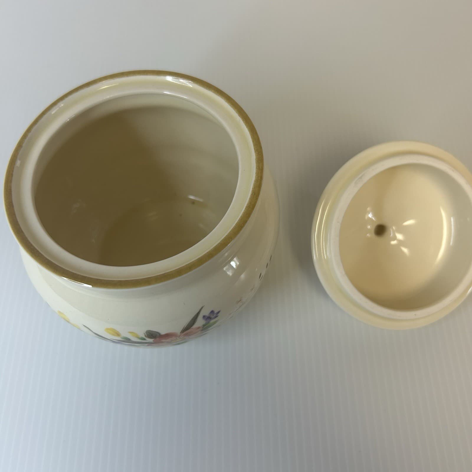 Crème De Chine Silken Shadows  Made in Japan 1960's Stoneware Sugar Bowl 5