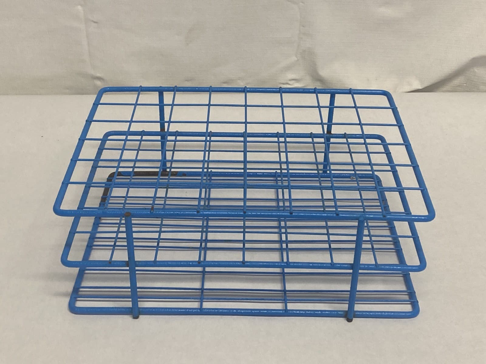 48-Place Blue Epoxy-Coated Wire Test Tube Rack for 25-30mm Tube 6x8 Array 11” B 5