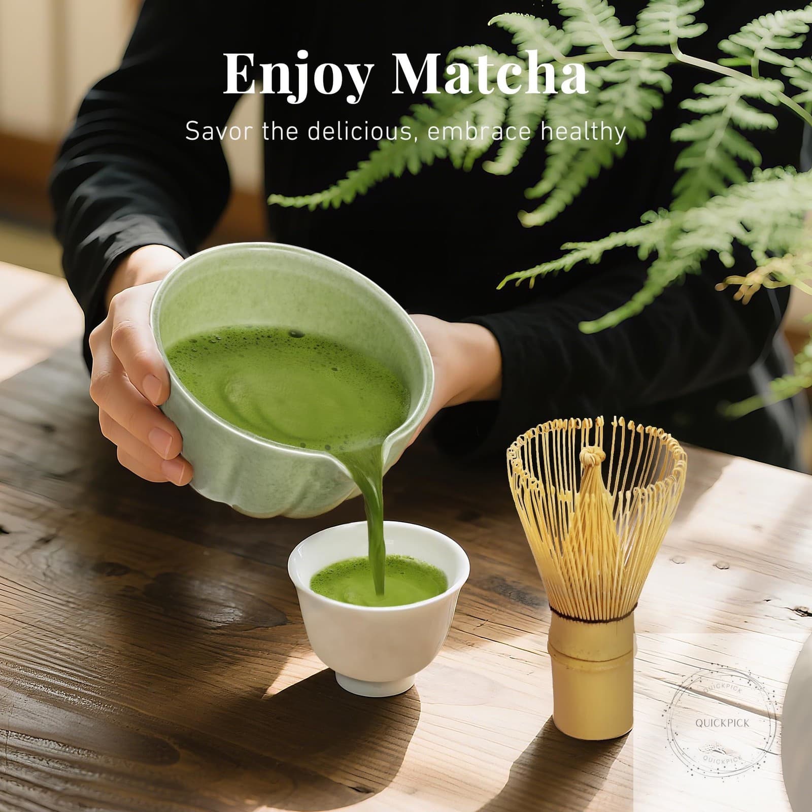 Matcha Whisk Set,7 PCS Ceramic Matcha Kit Includes Matcha Bowl with Spout Matcha 5