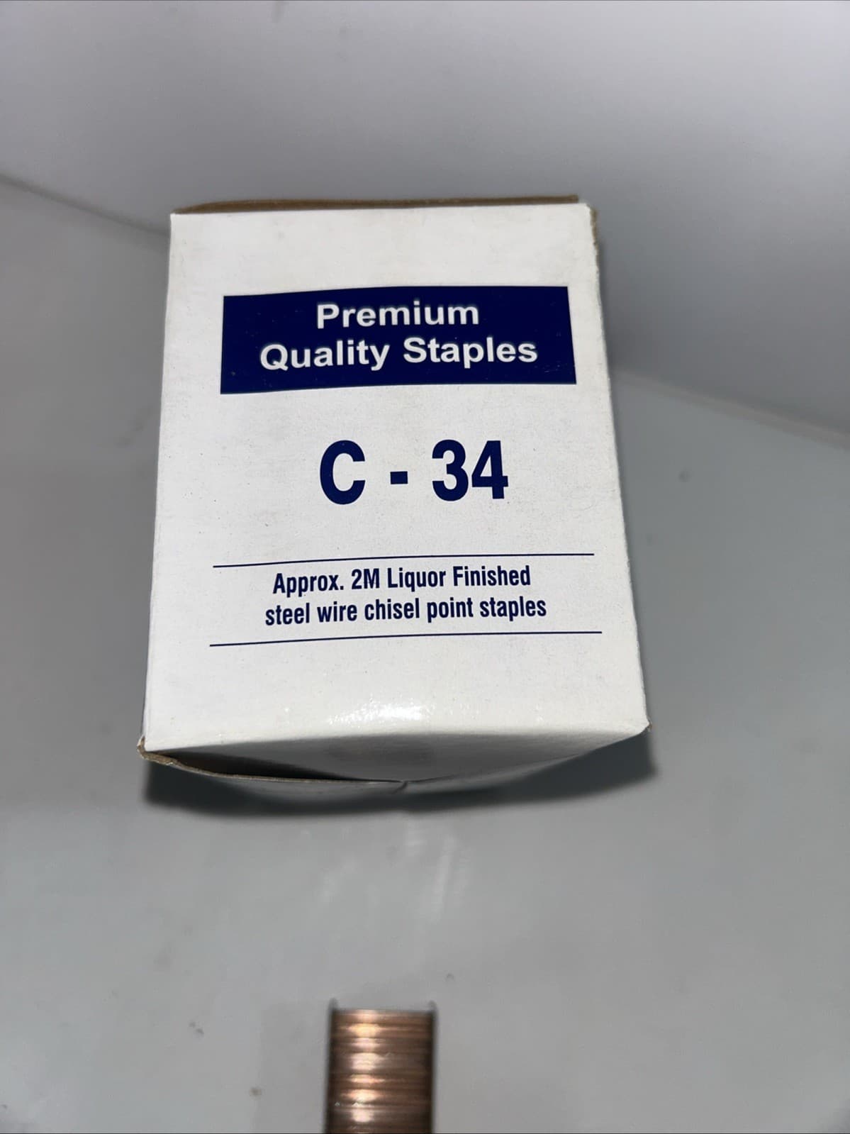 (2) Boxes Markwell C-34 Staples 2M Liquor Finished Steel Wire Point Staples 4