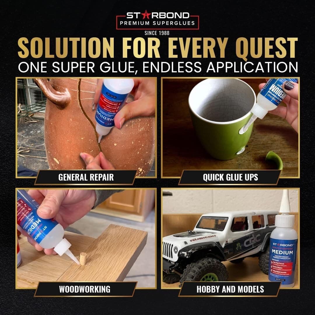 Starbond 2 oz. Multi-Purpose Medium - Super Glue (Premium Cyanoacrylate CA Glue) 5