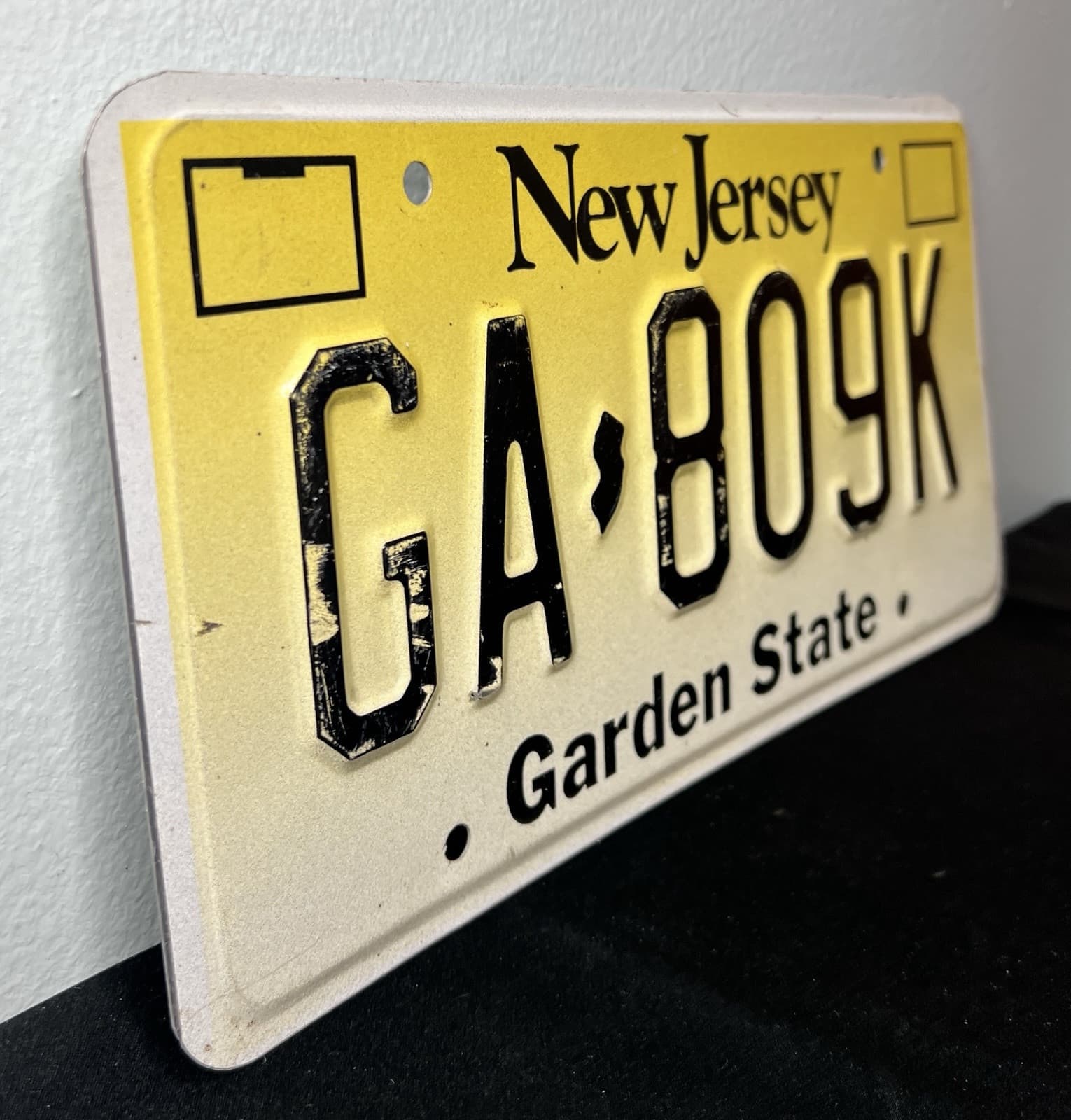 New Jersey Garden State Yellow License Plate #GA-809K NJ Local Home Decor Craft 3