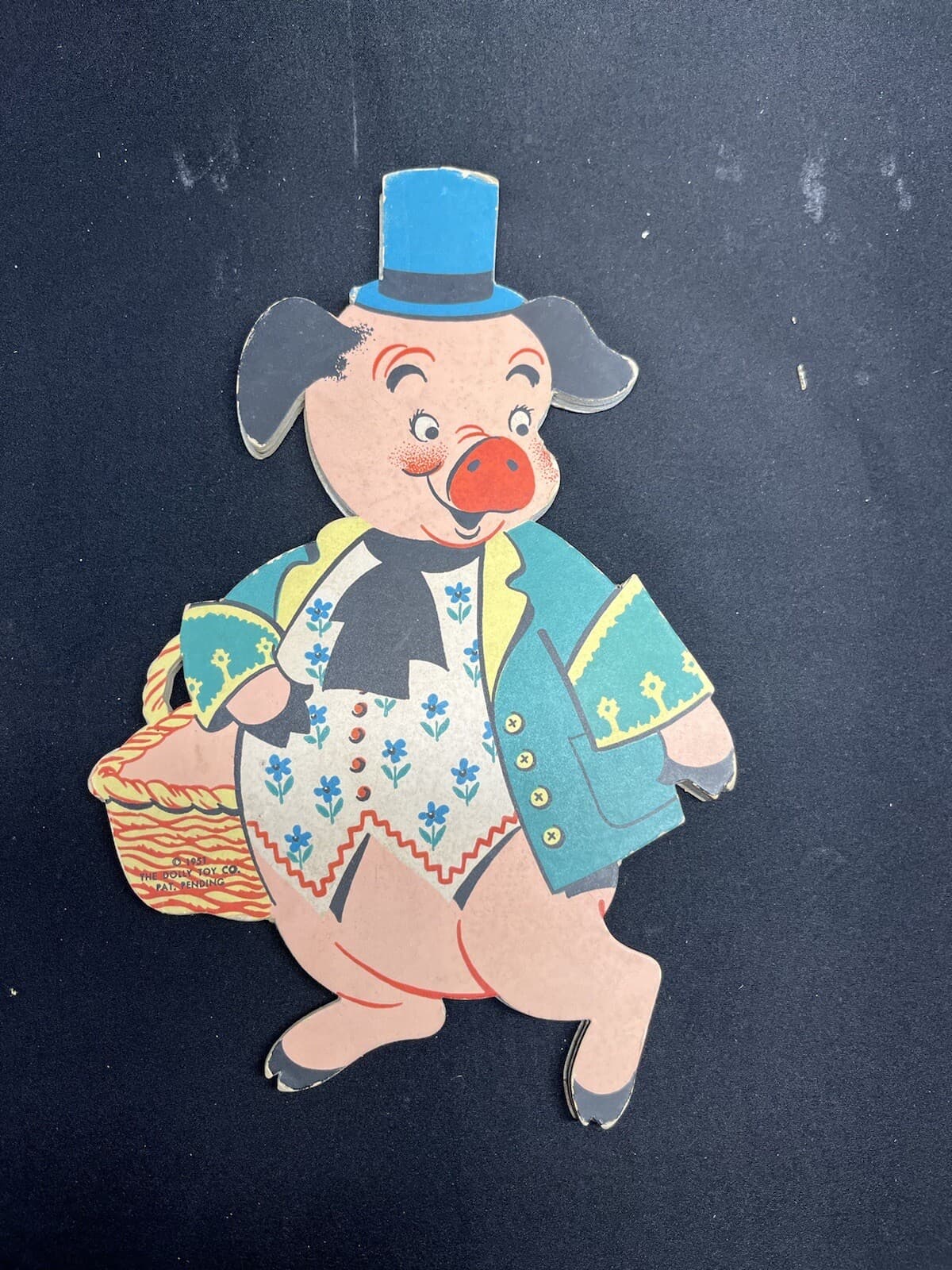 (3) Vintage Mother Goose Cardboard Pin Ups 1951 The Dolly Toy Co Pre Owned  2