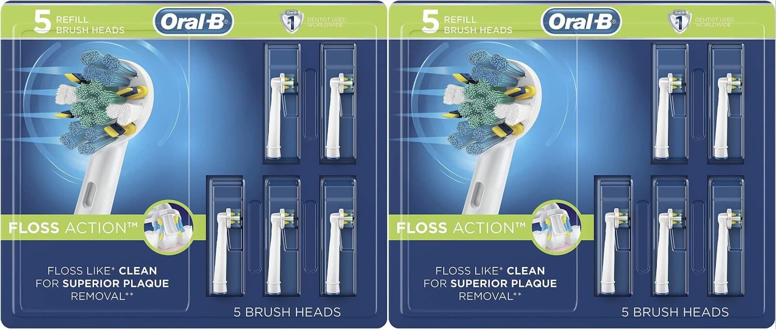 Oral-B FlossAction Electric Toothbrush Replacement Brush Heads Refills, 10 Count