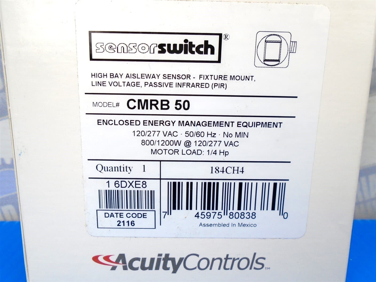 SENSORSWITCH - CMRB-50 - HIGH MOUNT LIGHT AISLEWAY SENSOR - 120/277V -NEW in BOX 2