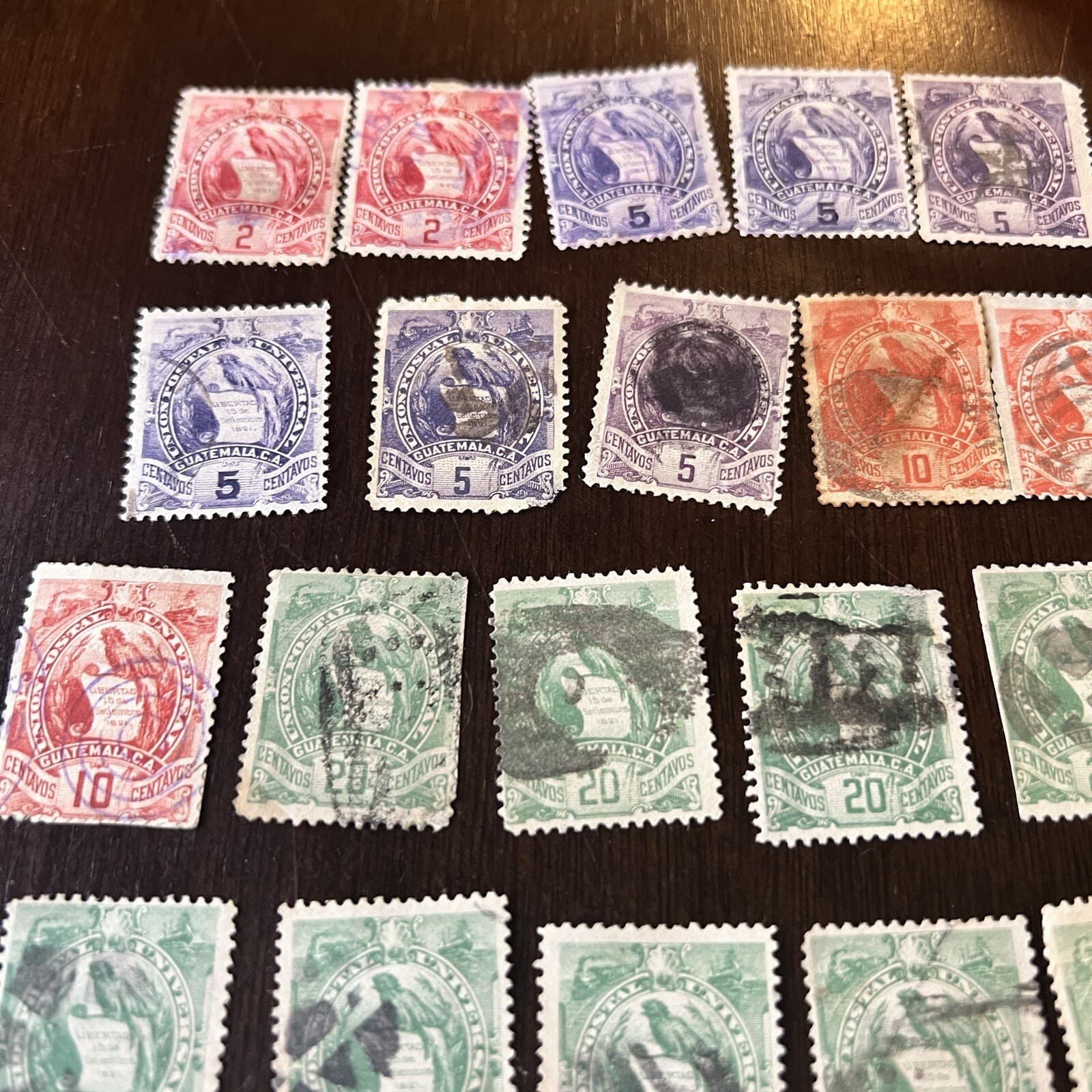 1886-1893 GUATEMALA BIRDS INVESTOR LOT OF 35 STAMPS 2