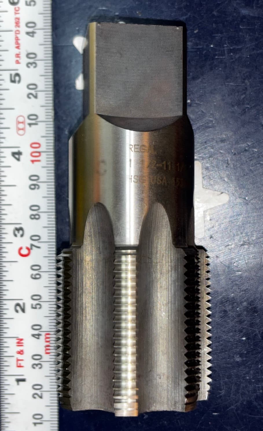 REGAL 1-1/2 - 11-1/2 Standard Pipe Tap NPS NPSM HSG 7FL  1-1/2” 11-1/2tpi  15952 3