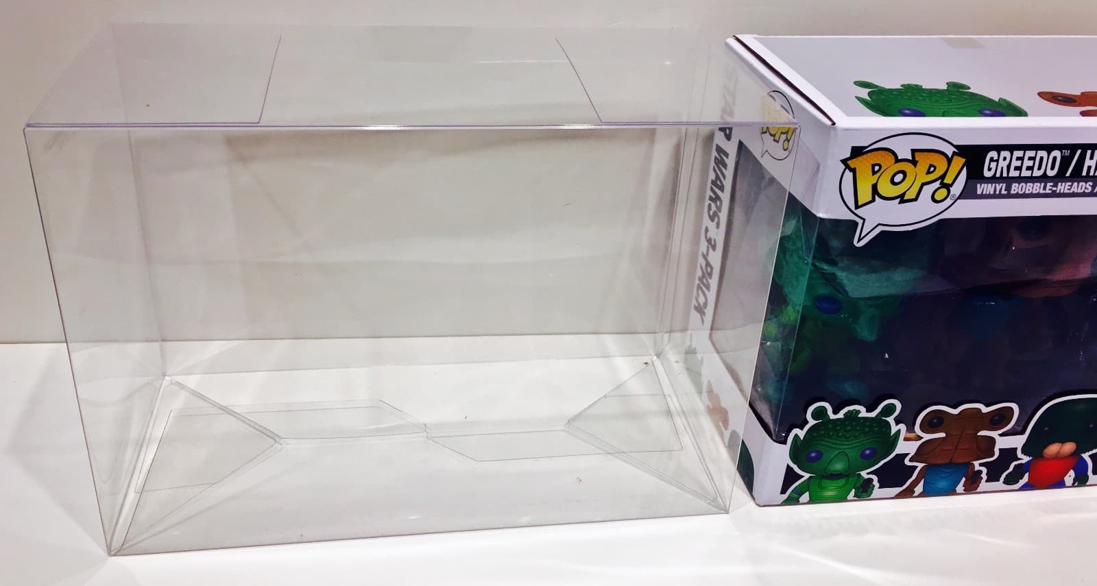 1 Box Protector For Funko Walmart Star Wars 3 Packs Cantina / Unhooded Emperor