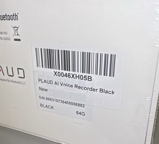 Plaud Note AI Voice Recorder & Note Taker Bluetooth W/Magnetic Case 64gb Black 3