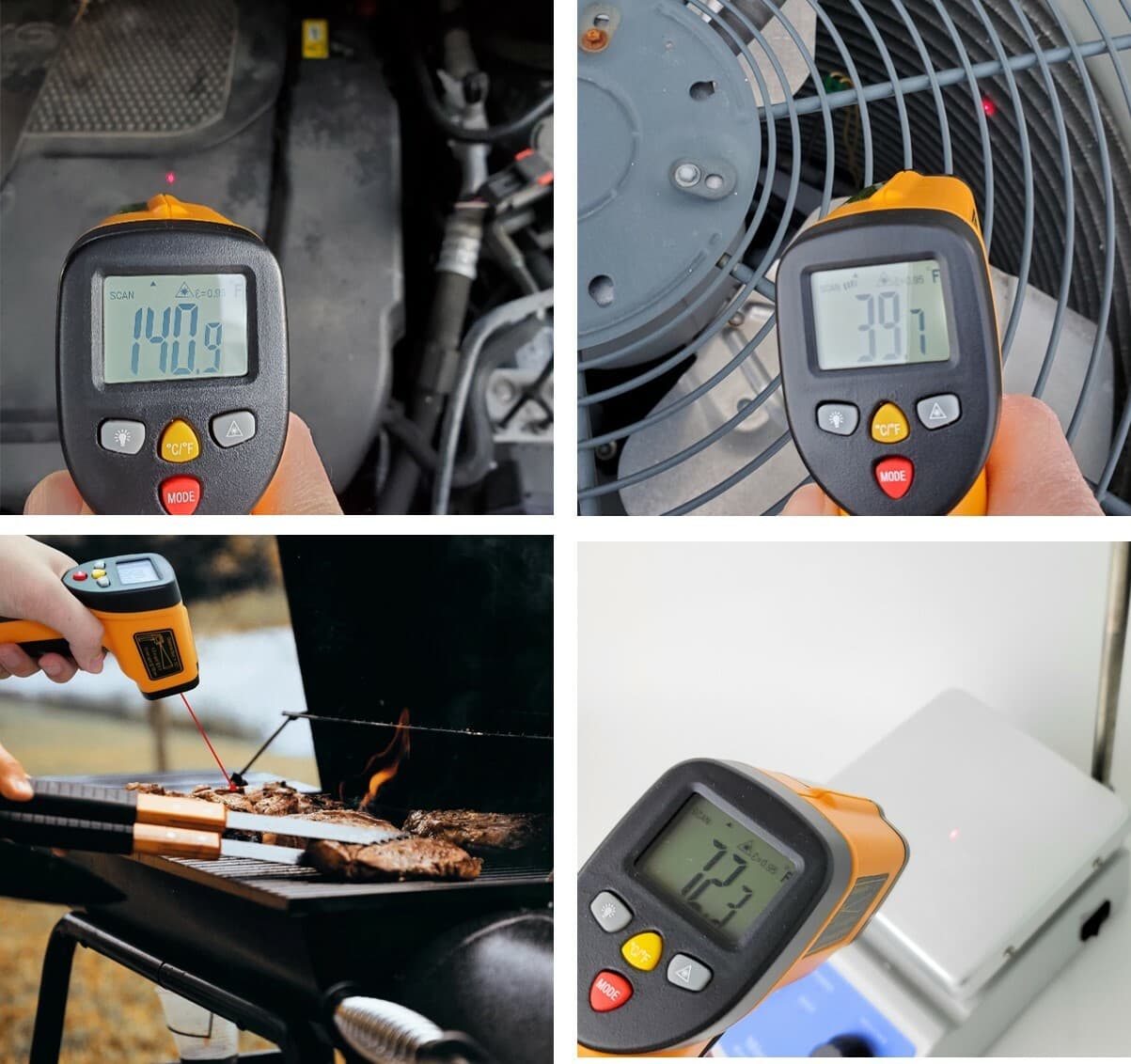 Industrial Infrared Thermometer, Non-Contact Digital Temperature Gun, -58~1202℉ 6