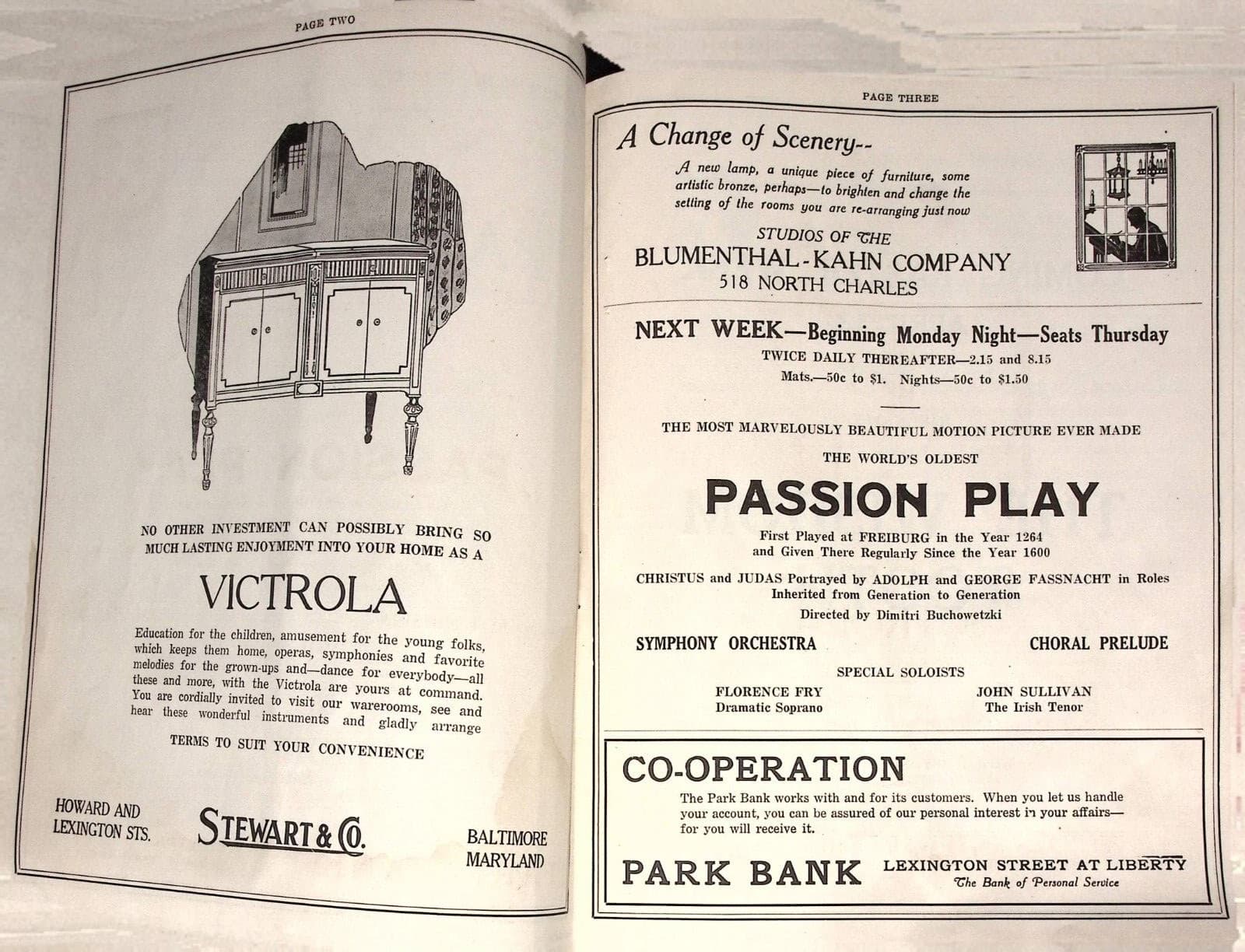 1924-25 Season Program Ford's Theater Program John T Ford Founder BALTIMORE MD 4