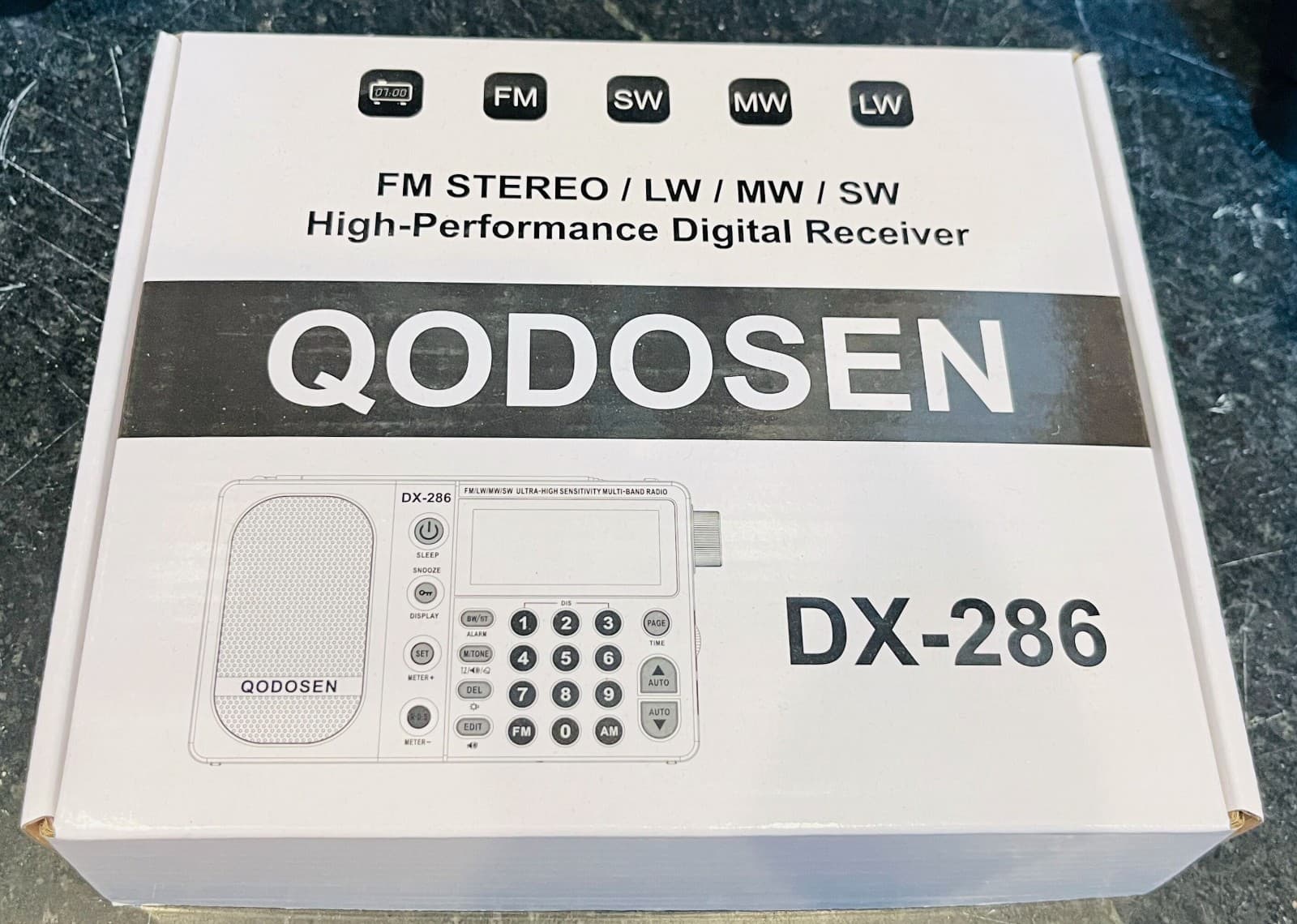 QODOSEN DX-286 Portable Radio, TEF6686 Automotive Chip, LW, MW, FM, SW 2