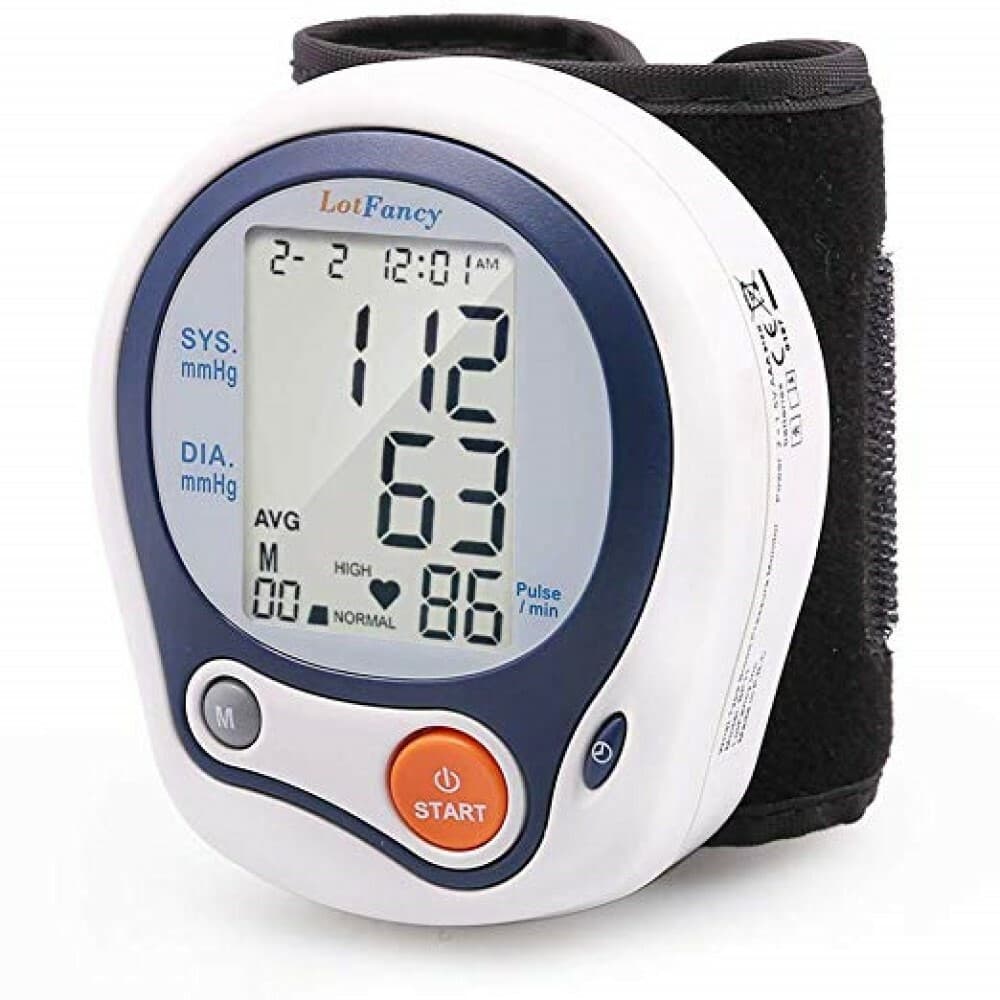 Automatic Wrist Blood Pressure Monitor BP Cuff Gauge Machine Tester with Memory 4