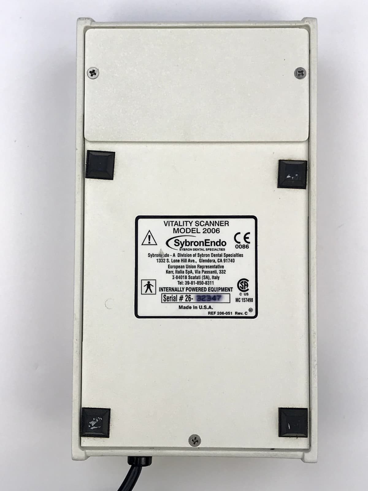 SybronEndo Vitality Scanner Electric Pulp Tester Unit by Kerr Endodontic-EPT 6