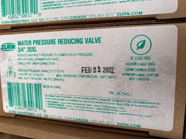 ZURN WILKINS 34-20XL WATER PRESSURE REDUCING VALVE (NEW)