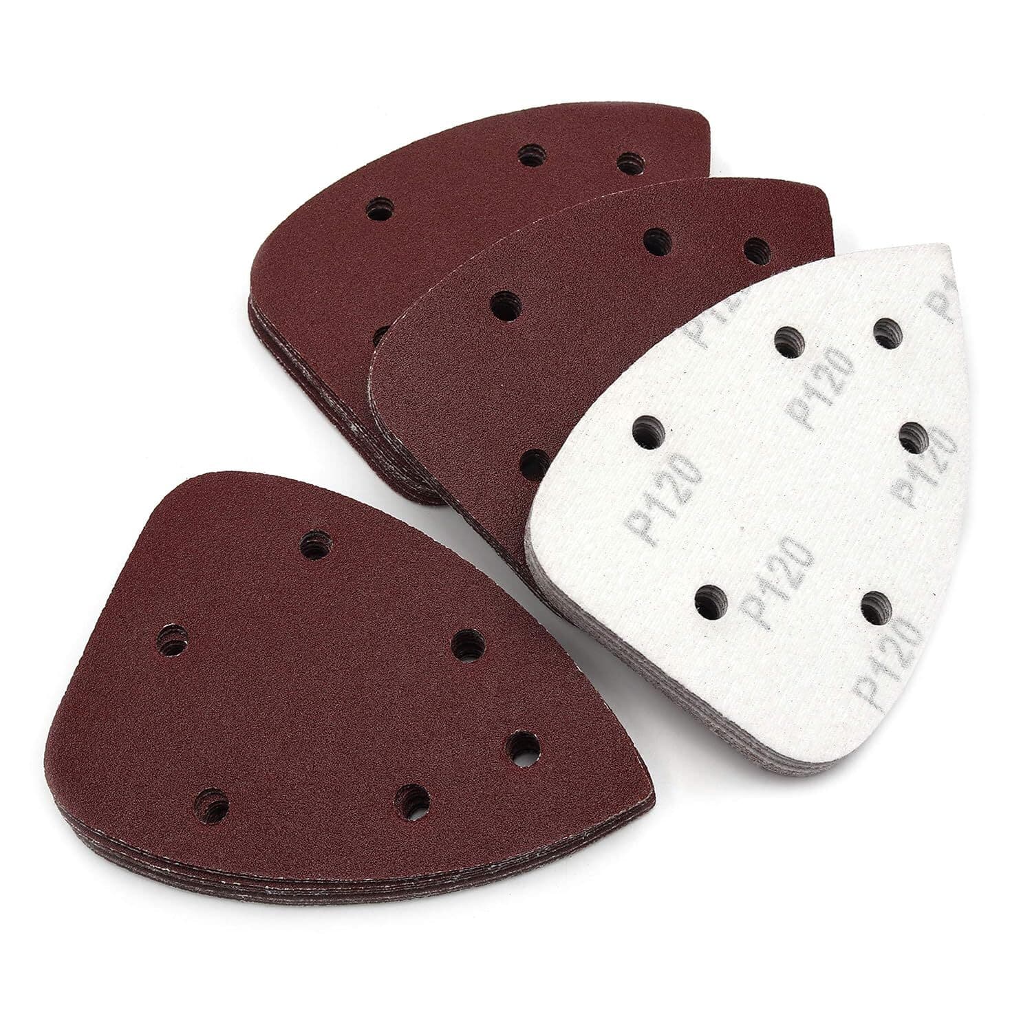 60PCS Mouse Detail Sander Sandpaper Hook Loop Sanding Pads Sheets P60-240 3