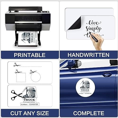  4Pcs Blank Car Magnets,17x12 Inch Car Door Magnets Set Signs 17"x12"-4P 6