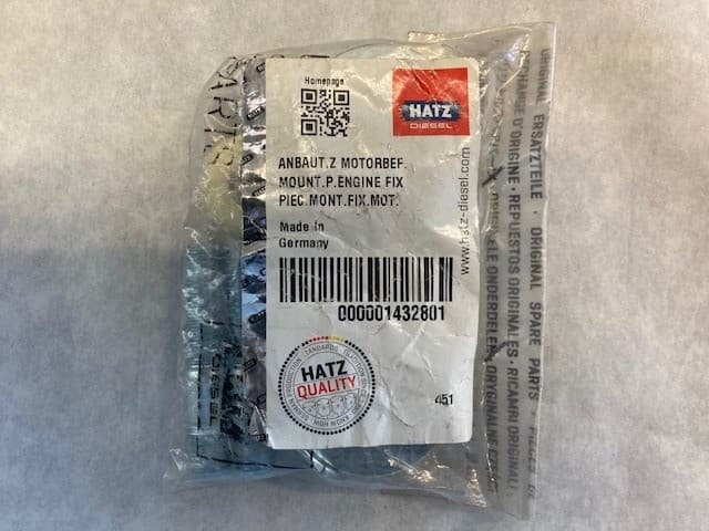 Hatz OEM engine mounting spacer hardware with threaded studs & nuts