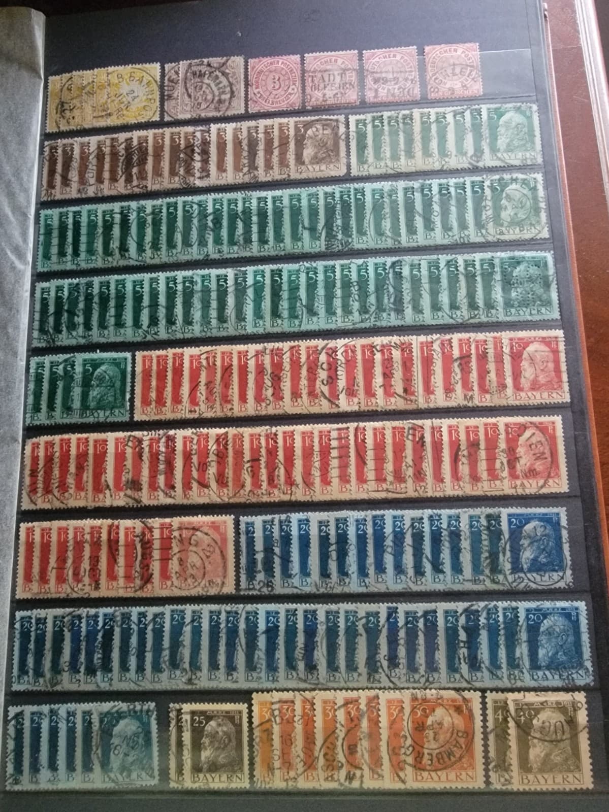 Reich, BAVARIA 1849-1920 COLLECTION OF 2160+ STAMPS MINT & USED in stockbook 3