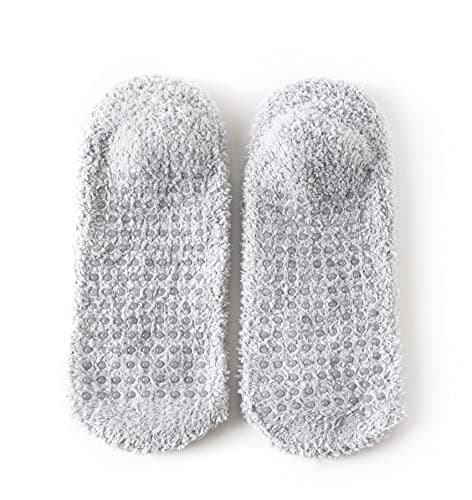  Slipper Socks for Women with Grippers Non Slip One Size 3pair1 Whitepinkgrey 4