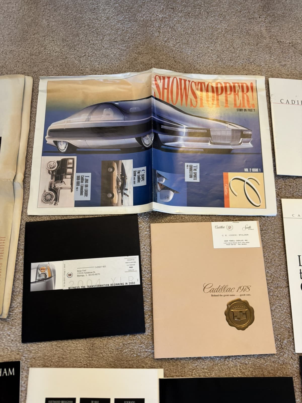 Lot of  14 Original Cadillac Brochures - Papers , Concept Nice Lot All Together 3