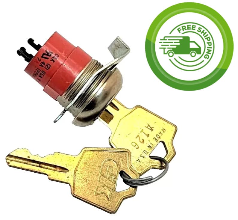 (1x) 4A @ 125VAC/28VDC - 2A @ 250VAC  On/On  SPDT Key Switch Lock (2 Alike Keys)