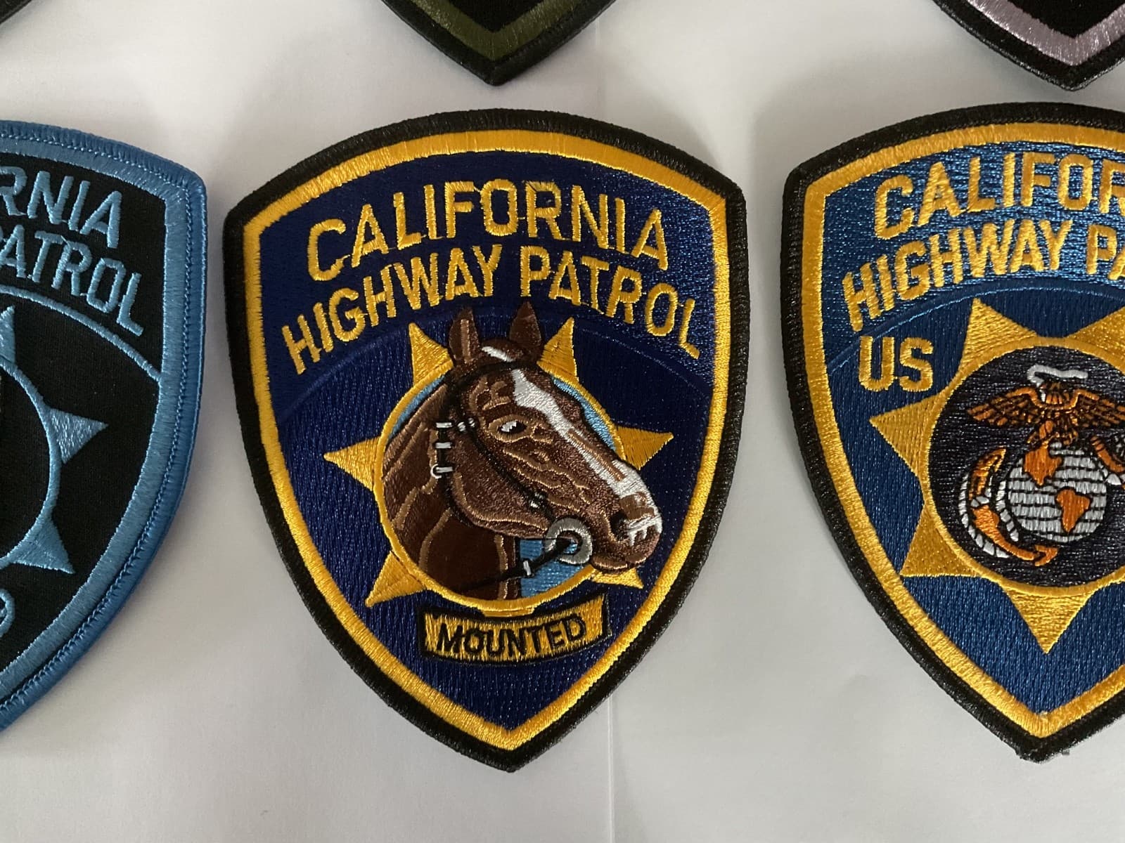 California Highway Patrol collectable Patch 8 pieces great Set new full size 4