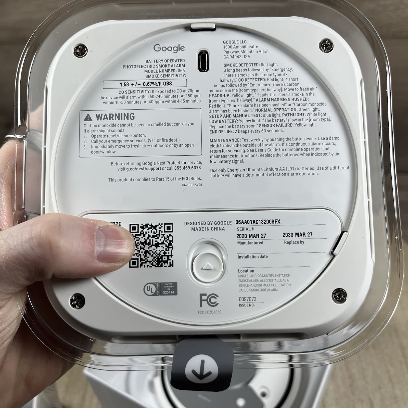 Google Nest Protect PRO Edition Battery 06A Smoke & CO Alarm NEW OPEN BOX 5