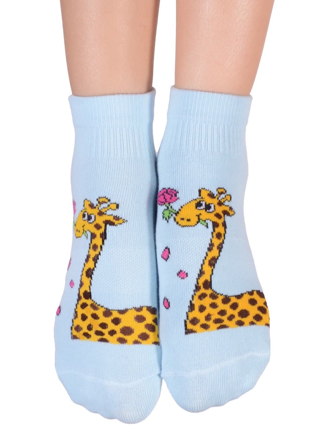 Footsis Non Slip Grip Socks for Yoga, Pilates, Barre, Home - Style “Giraffe" 2
