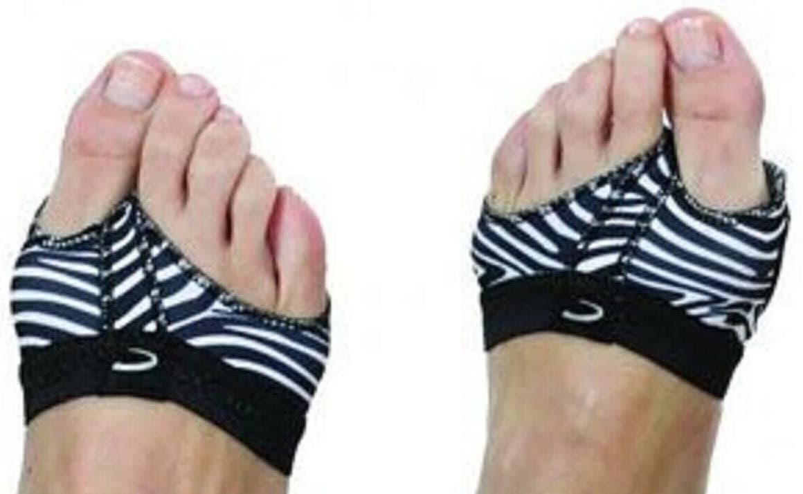 Capezio footUndeez Shoe Foot Underwear H07S Black Zebra New NIB Women Unisex  XL 6