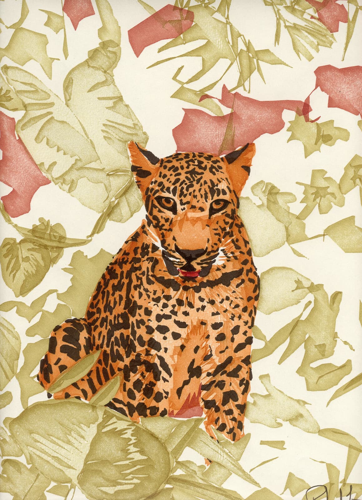 "The Leopard" Early Computer Art NFT By RLewisStudio