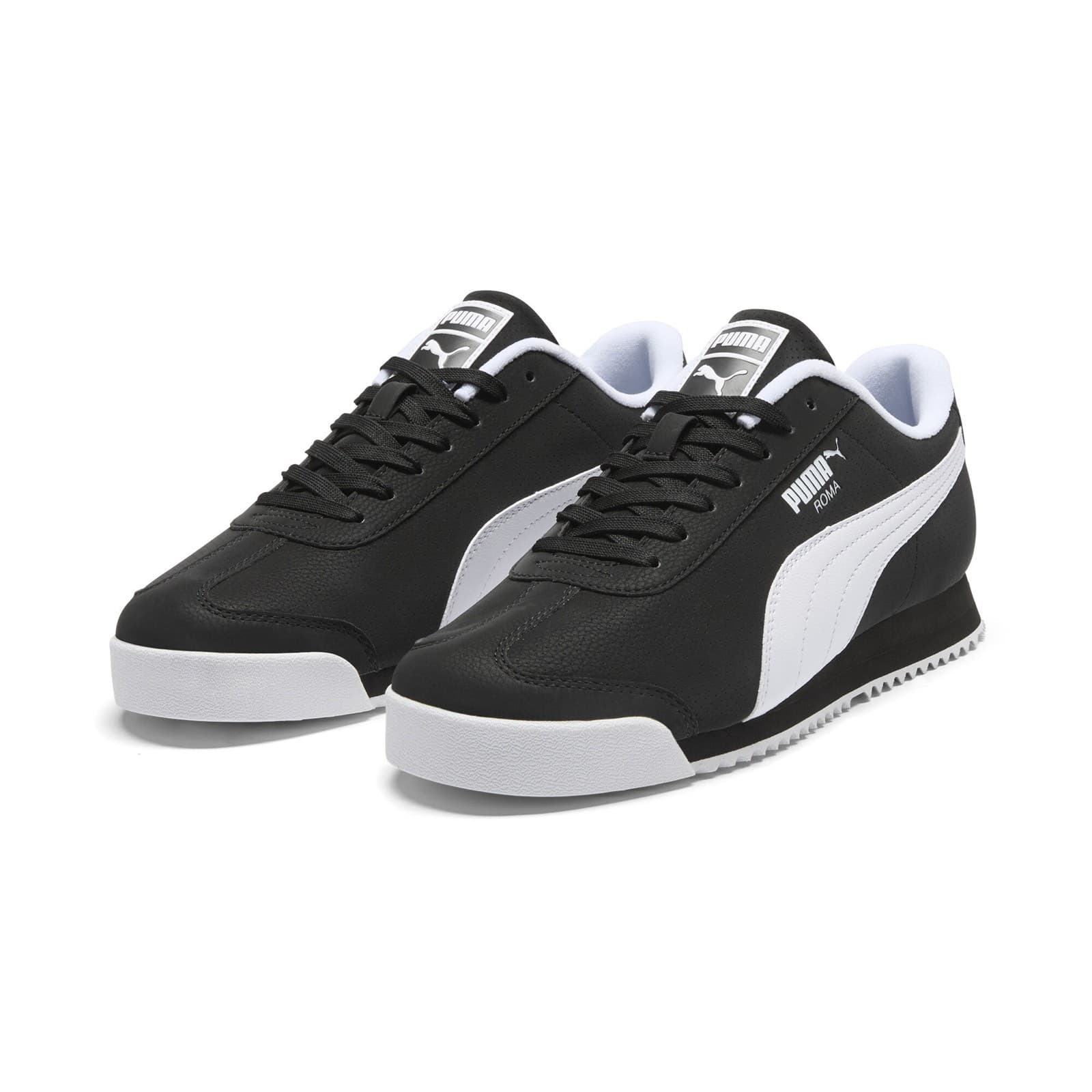 Puma Roma 24 Reversed 40067102 Mens Black Leather Lifestyle Sneakers Shoes 5