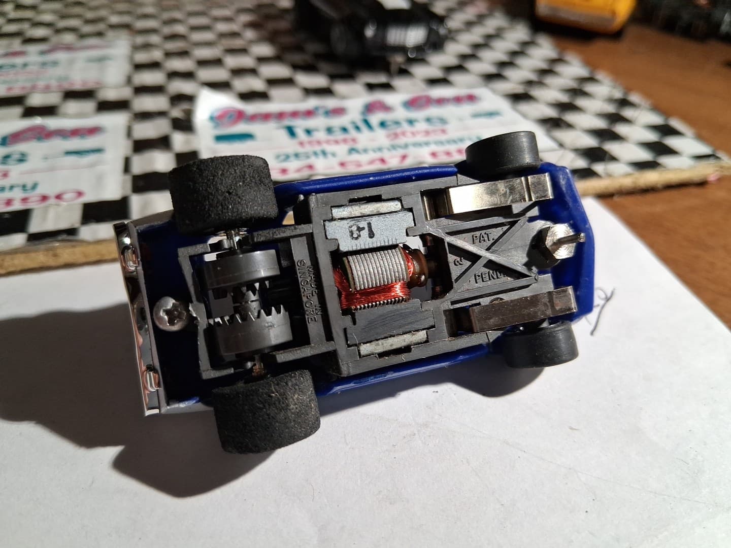 DASH MOTORSPORTS BALDWIN CAMARO BLUE &WHITE WITH N.O.S. AURORA CHASSIS FREE SHIP 6