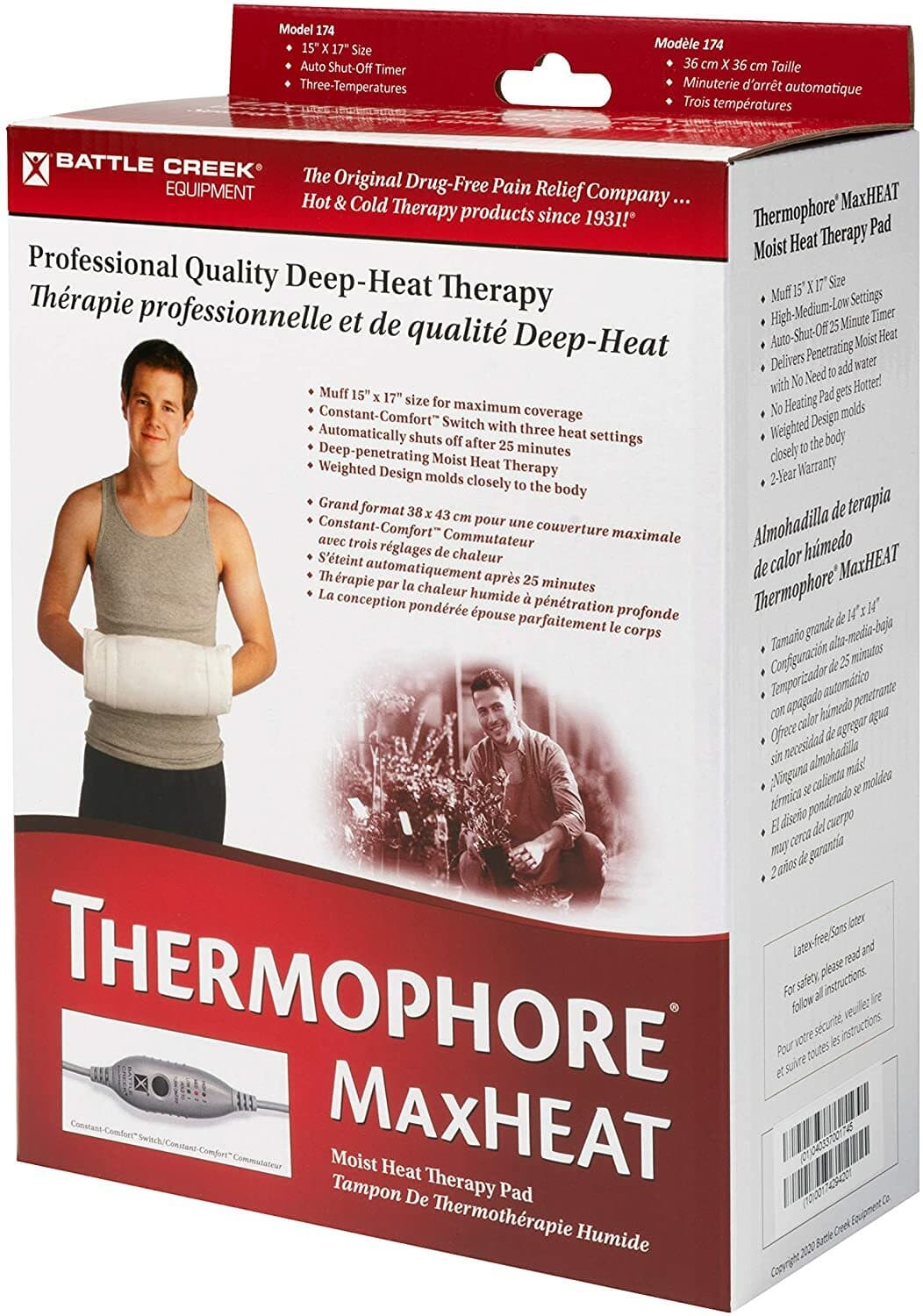 Battle Creek Thermophore Arthritis Pad Moist Heat Hand Muff (Model 174) 14 x 14 2