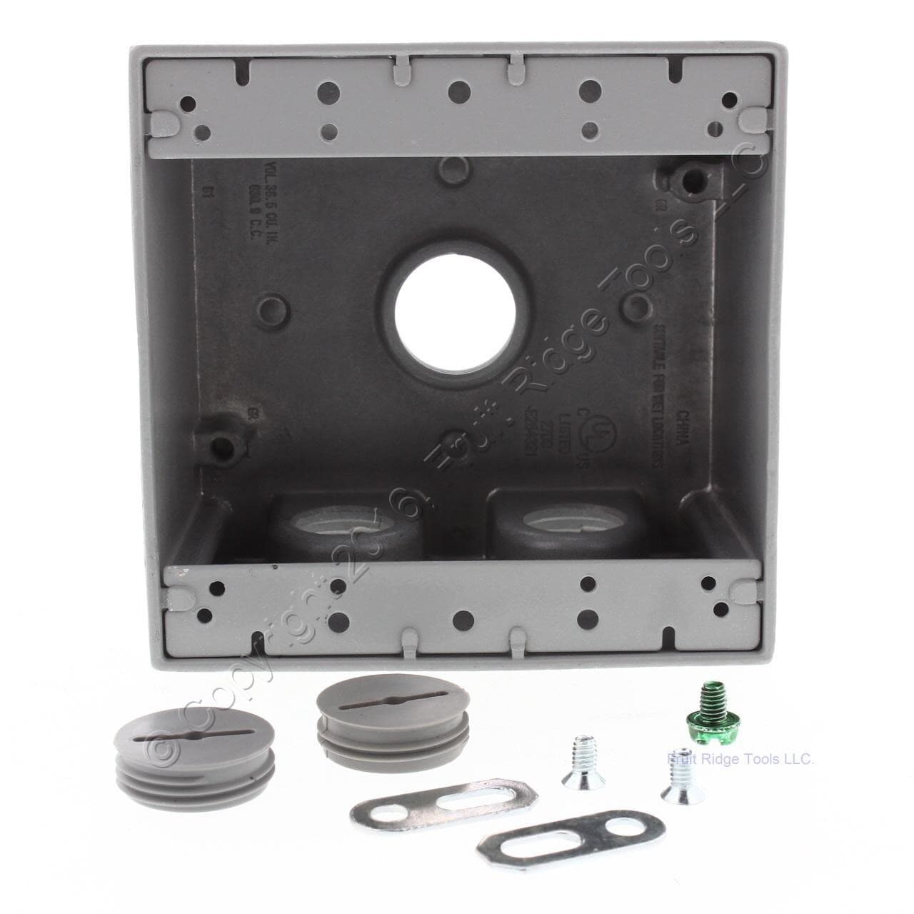 Preferred Industries 613183 Aluminum 2-Gang Deep Weatherproof Box 36.5 Cu In.