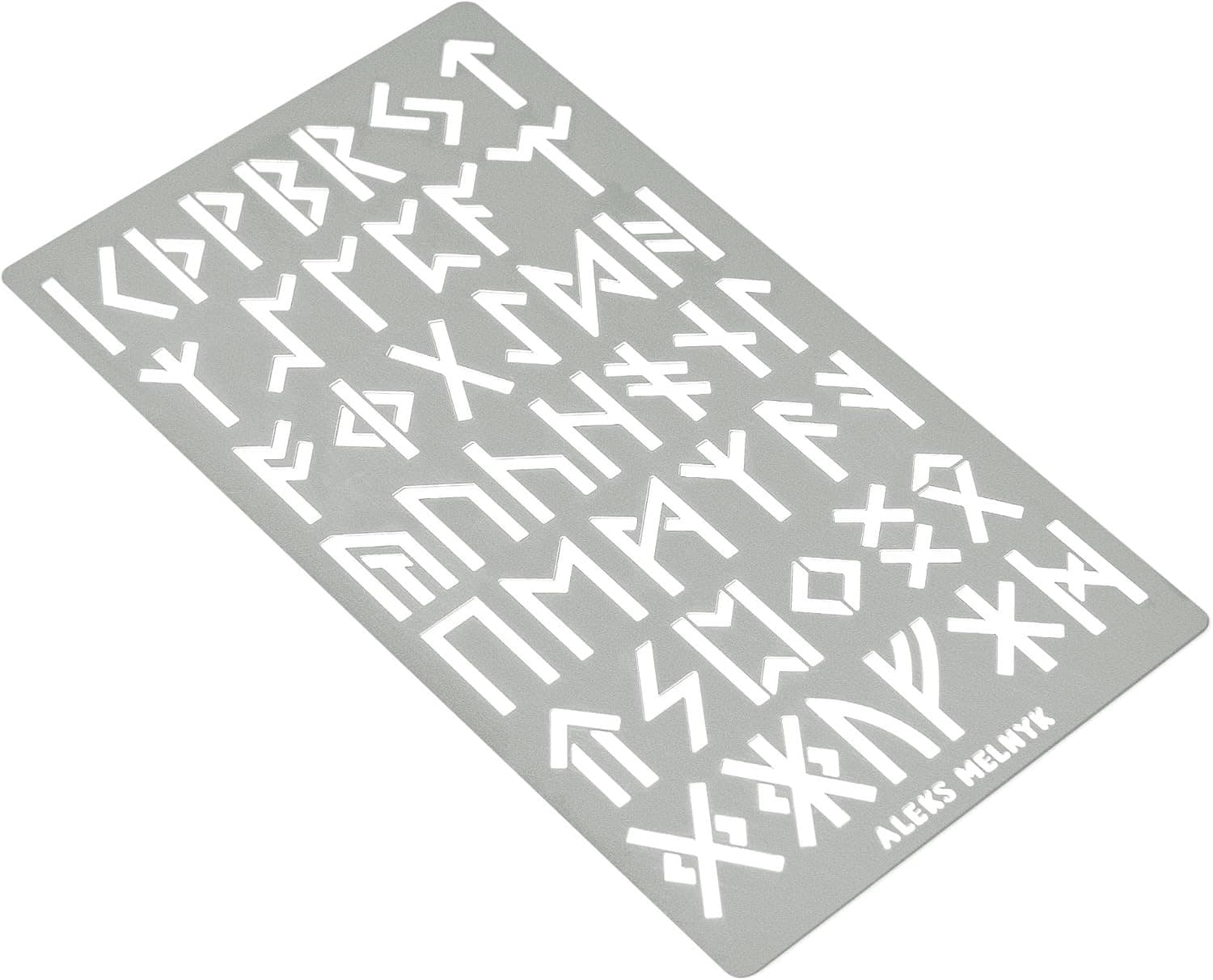No.35 Metal Stencil, Elder Futhark Runes, Ancient Alphabet, Sigil Magic Alphabet 2