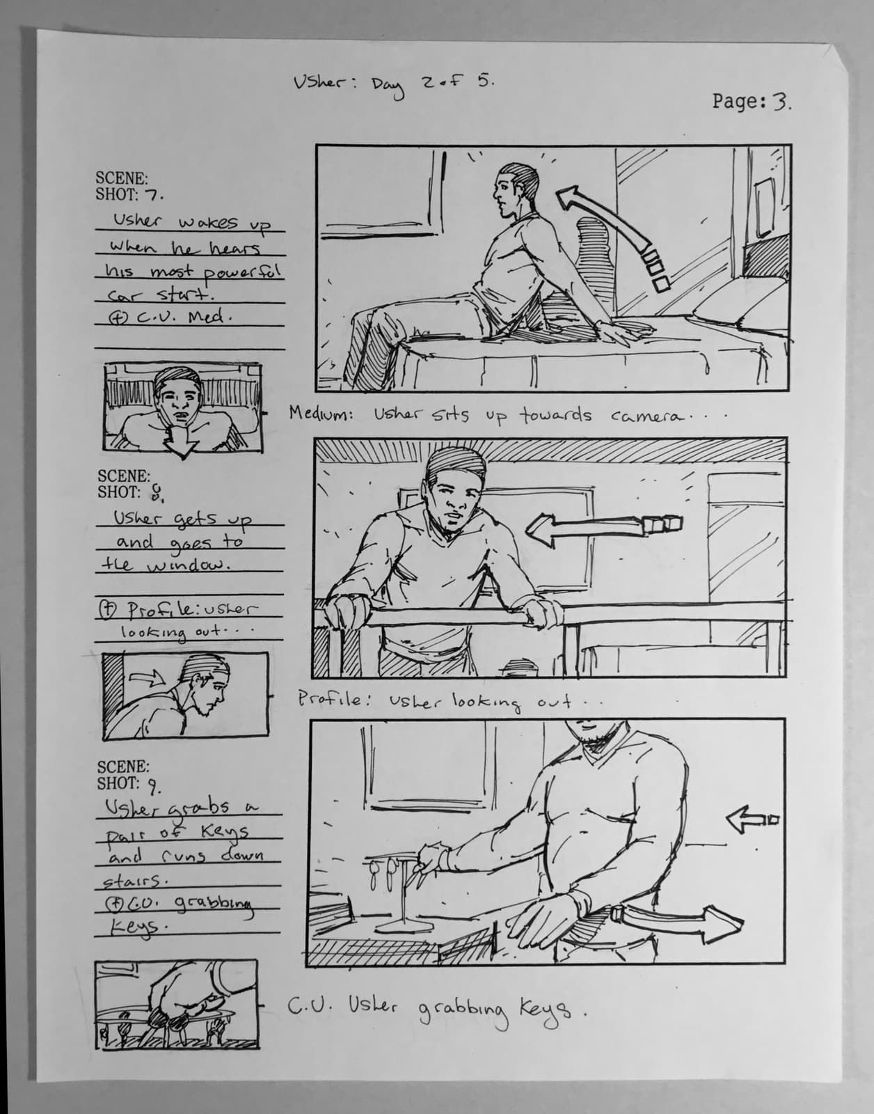 USHER Rhythm of the City Music Video original Storyboard Dan Fraga 2004 2