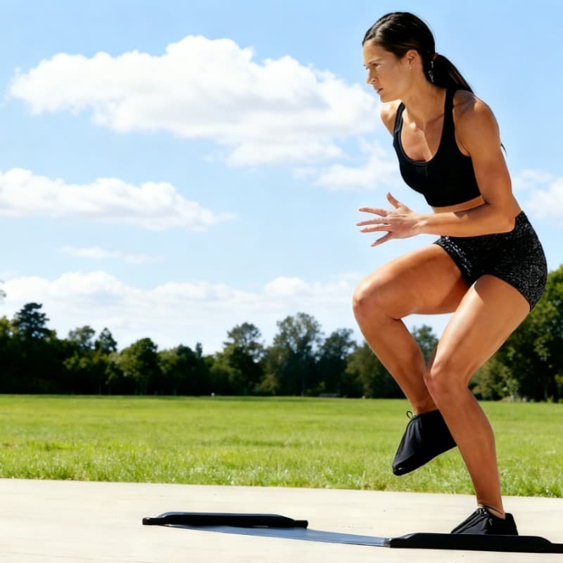 Slide Board with End Stops Sliding BootiesBalance Training (Skating Hockey)  6FT 5