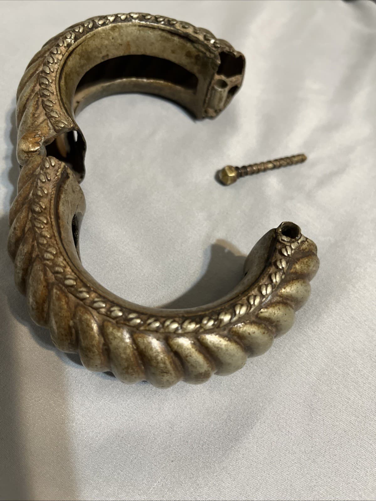 Antique Brass Tribal Bracelet  from India Dhokra Omani Al Jaber 19th Century 5