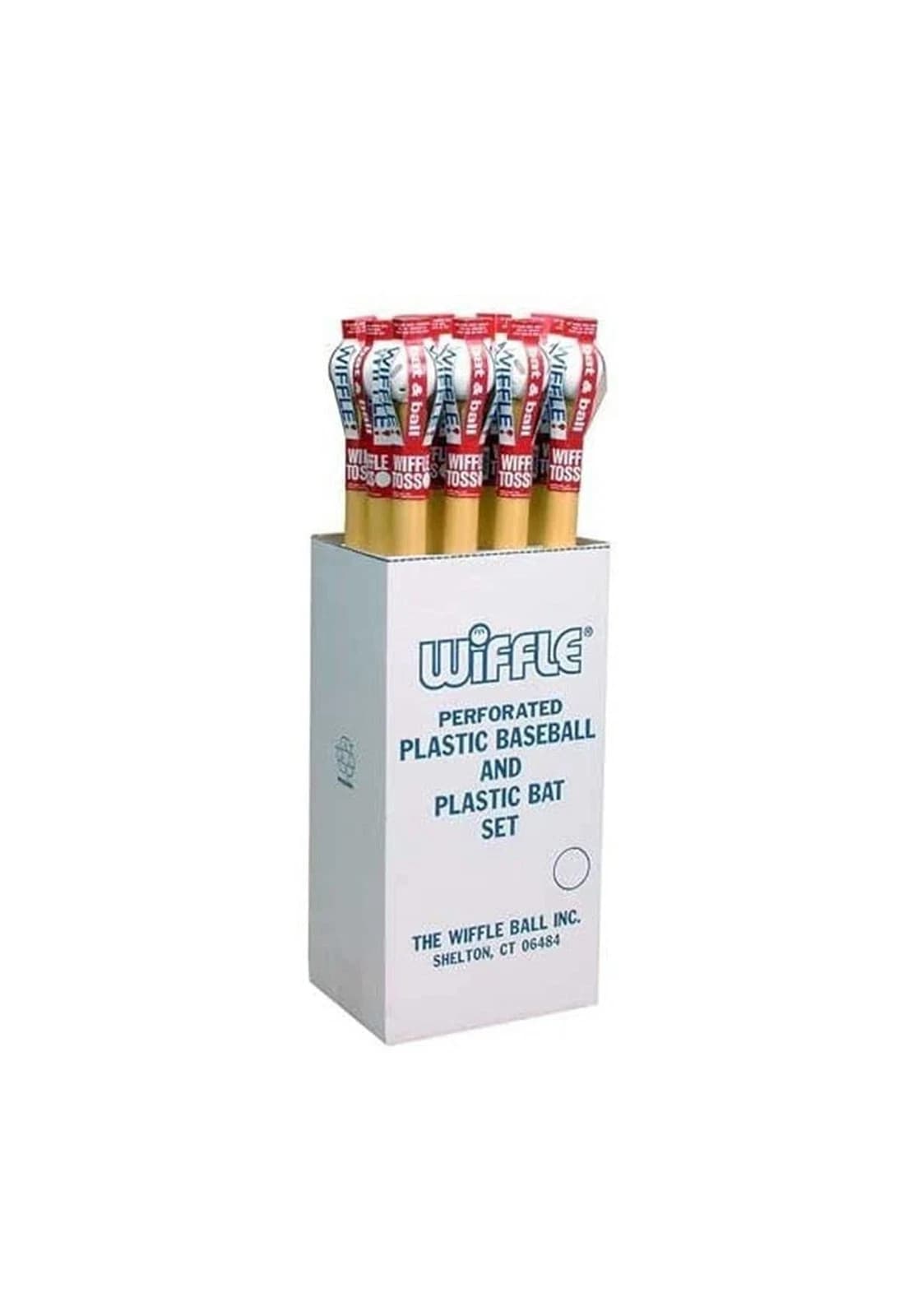 Wiffle Perforated Plastic Baseball And Plastic Bat Set, One Case