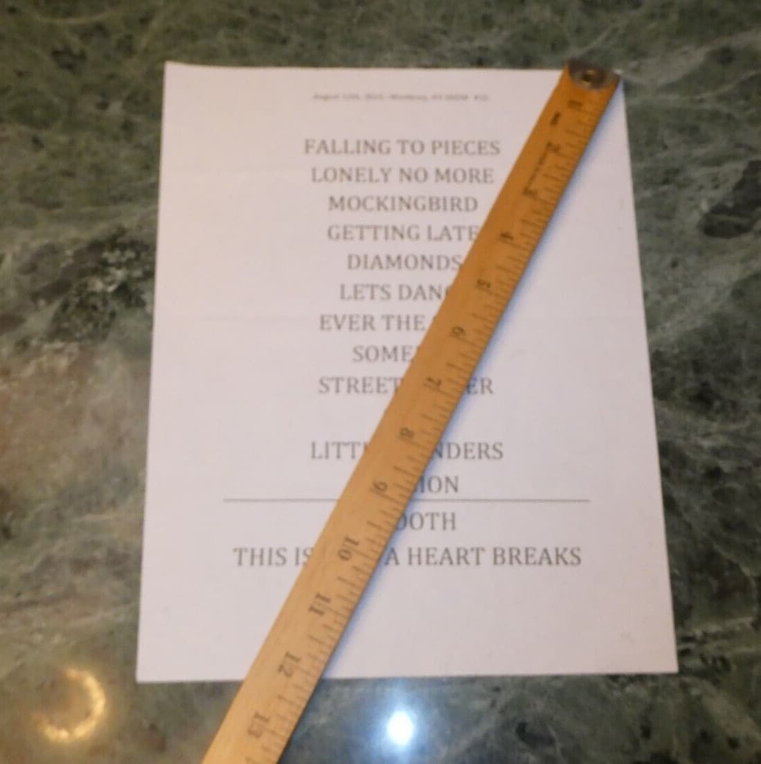 Rob Thomas rare SETLIST New York Westbury 2015 concert tour Matchbox Twenty