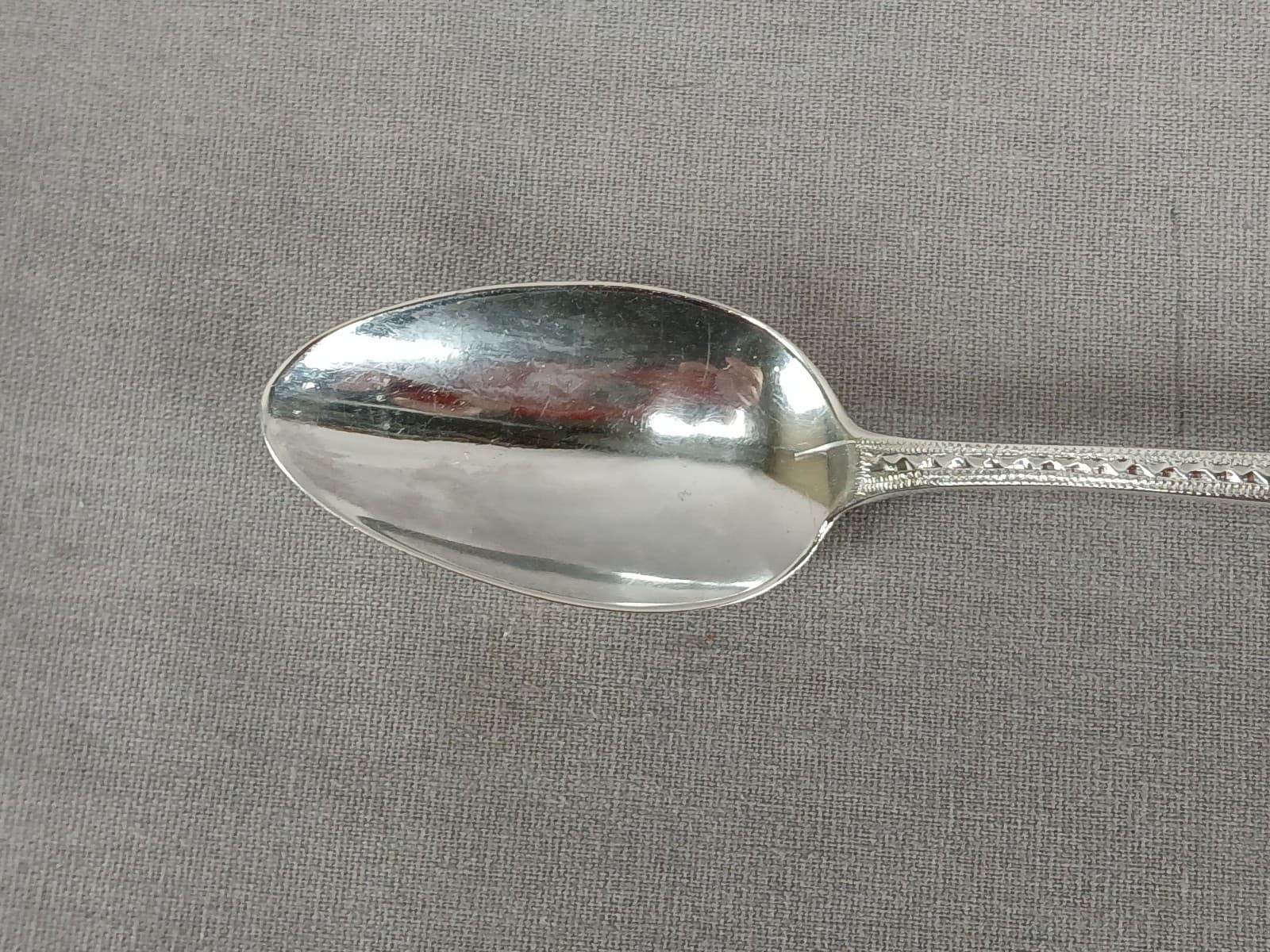 Alice & George Burrows II London Bright-Cut Sterling Silver Spoon C.1802 4