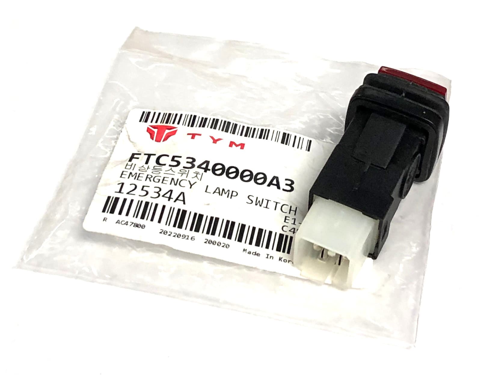 TYM/BRANSON PART# FTC5340000A3, REPLACEMENT EMERGENCY LAMP SWITCH -OEM 2